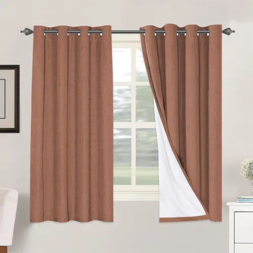 Miniatura 200 de H.VERSAILTEX Cortinas opacas de lino de 72 pulgadas de largo, 100% absolutamente opacas, con aislamiento térmico, con textura de lino, cortinas