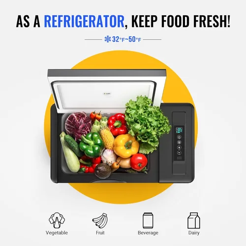 Miniatura 4 de BougeRV Refrigerador de 12 Voltios Refrigerador de Carro 12V Congelador Portátil de 30 Cuartos Enfriador con Compresor Congelador con Compresor