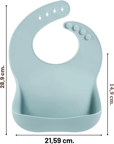Miniatura 5 de PandaEar Set of 3 Silicone Baby Bibs Waterproof, Soft, Unisex, 10-72 Months