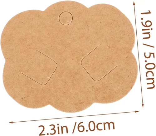 Miniatura 2 de EXCEART 200pcs Accesorios para el cabello Tarjetas de exhibición Clip de recogida de cartón joyería tarjeta de exhibición de joyería Diadema