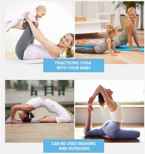 Miniatura 4 de Alfombrillas de yoga, 68.1 x 23.6 x 0.2 pulgadas, 0.157 in, EVA antideslizante, para gimnasio en casa, almohadillas de entrenamiento para interiores