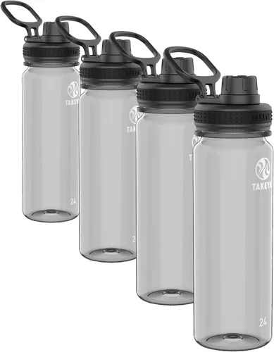 Miniatura 10 de Takeya Tritan - Botella de Agua Deportiva con Tapa de Boquilla - Sin BPA y Apta para Lavavajillas - Botella Reutilizable con Asa en la Tapa - Rosa