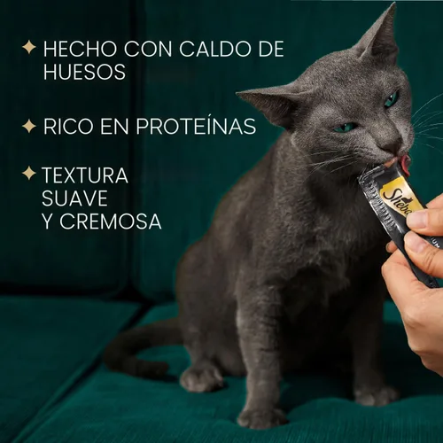 Miniatura 2 de Sheba Premium Puree Cat Treats sabor a pollo asado lamible, sabor a salmón ahumado y sabor a atún chamuscado, tubos de 0.49 onzas, 48