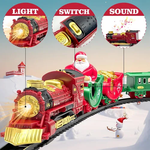 Miniatura 4 de Juego de trenes de Navidad Mini Trenes de Santa