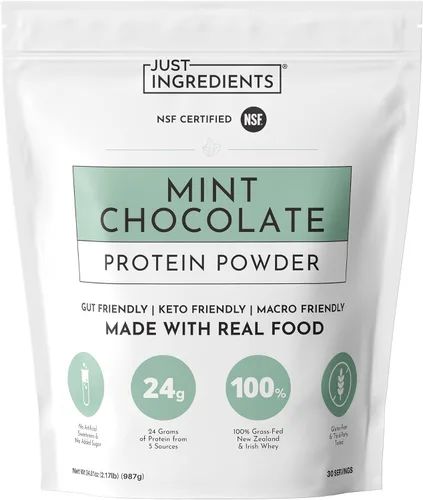 Miniatura 19 de Proteína en polvo de chocolate – Mezcla de 30 porciones con suero de leche 100% alimentado con pasto y proteínas vegetales orgánicas – rico sabor a