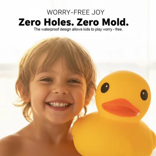 Miniatura 6 de 5 piezas de goma para bañera de Kalafona de 2 pulgadas, impermeable, sin "Bebe", sin agujero, divertido juguete de baño para piscina, sin agujero