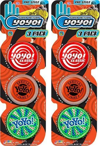 Miniatura 8 de JA-RU Yoyo - Paquete profesional de yoyos (1 paquete de 3) juguetes antiestrés divertidos de calidad para niños y adultos, relleno de relleno