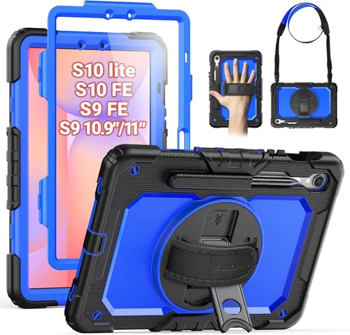 Miniatura 18 de SEYMAC Funda protectora resistente a prueba de golpes para Samsung Galaxy Tab A9 de 8.7 pulgadas 2023 (SM-X110/X115/X117), resistente a prueba