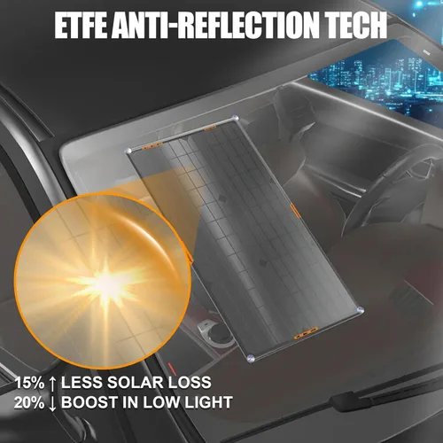 Miniatura 10 de OYMSAE Cargador de batería de coche de panel solar de 20 W 12 V, portátil, impermeable, cargador de batería y mantenedor para automóvil, barco