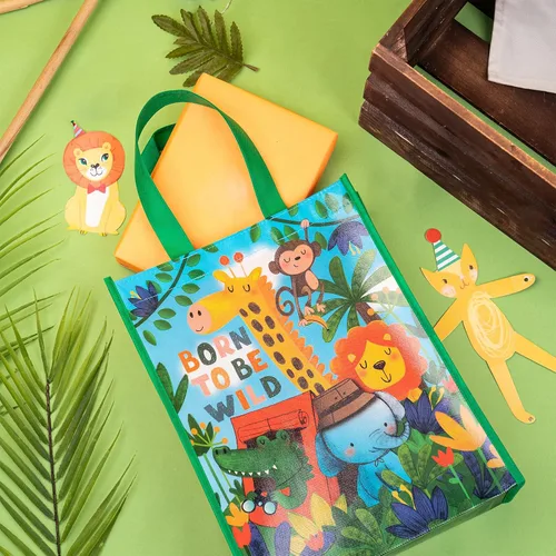 Miniatura 3 de Loveinside Bolsas de regalo medianas recicladas con asas, bolsa de regalo reutilizable para fiestas de cumpleaños para niños, bolsa de compras – 10