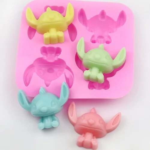 Miniatura 8 de INKU - Molde de silicona de 4 cavidades para bricolaje, moldes de fondant, dulces, chocolate, bandeja para tartas, chocolates 3D, dulces duros