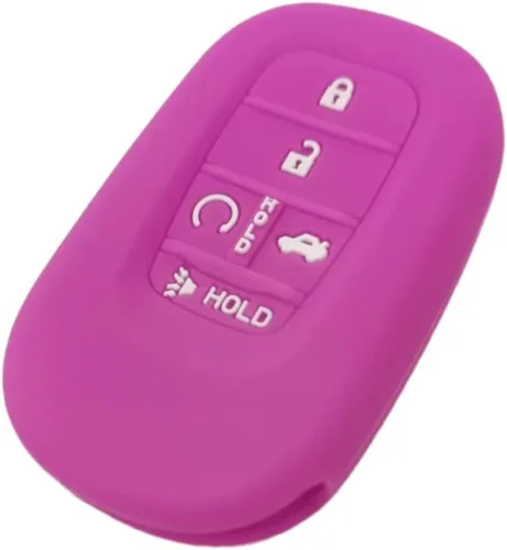 Miniatura 5 de REPROTECTING Funda de llavero de goma de silicona compatible con (5 botones) Honda Accord Civic HR-V CR-V Pilot Sport SI EX EX-L Touring