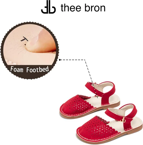 Miniatura 145 de THEE BRON Sandalias cómodas para niñas, zapatos para niños, sandalias rellenas