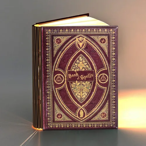Miniatura 2 de KleverCase Harry Potter - Lámpara de lectura plegable de 360 grados con temática de hechizos, luz nocturna, escritorio, mesita de noche o luz