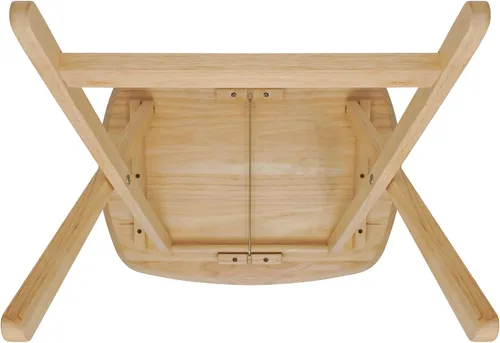 Miniatura 8 de eHemco Mesa plegable de madera dura de gran tamaño para la cena, comer, 25.5 pulgadas, natural