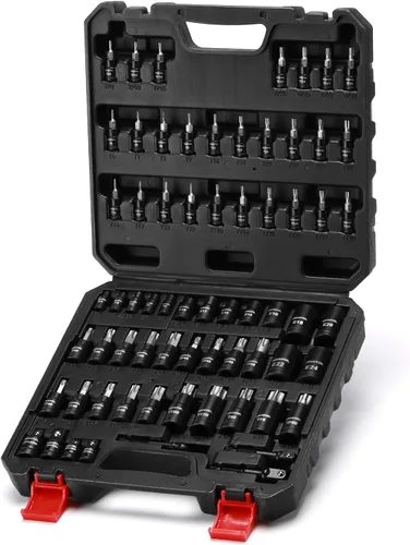 Miniatura 9 de EMENTOL Juego de 38 llaves Allen de 1/4" 3/8" 1/2", SAE/Metric, incluye adaptador de taladro eléctrico, adaptadores de zócalo, 0.079 in - 0.748 in