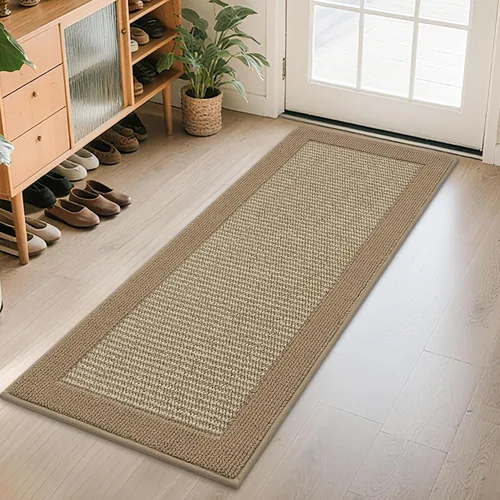 Miniatura 19 de BEQHAUSE Tapete para puerta interior de 20 x 32 pulgadas, tapete antideslizante para entrada, lavable, resistente a la suciedad, tapete