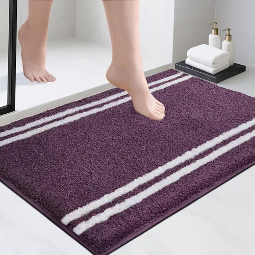 Miniatura 42 de PURRUGS Alfombra de baño antideslizante, lavable a máquina, 20 x 24 pulgadas, en forma de U, súper absorbente y de secado rápido, tapete de baño