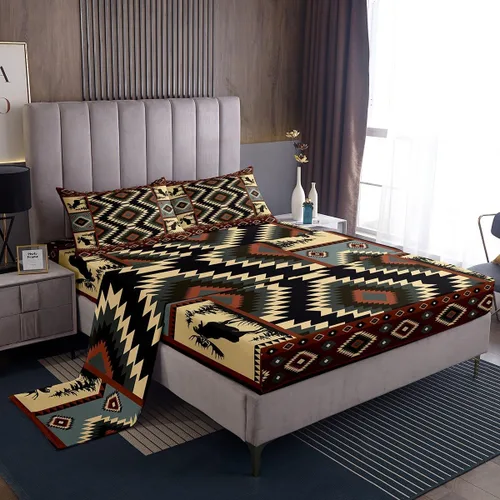 Miniatura 37 de Erosebridal Woodland Animals Bed Sheets Twin Bear Deer Wolf Hunting Theme Sheet Set for Kids Boys Girls Rustic Cabin Lodge Decor Sheets Farmhouse