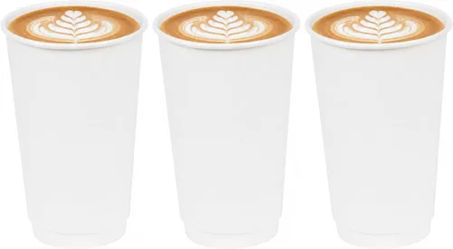 Miniatura 71 de Restaurantware Tazas de café de papel de 4 onzas, 25 tazas de papel desechables de doble pared, a prueba de fugas, reciclables, tazas calientes