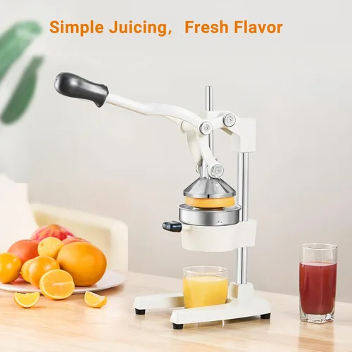Miniatura 2 de TONGCHANT Exprimidor Manual de Hierro Fundido de Alta Resistencia Prensa de Mano para Granada, Limón, Lima, Cítricos con Taza de Acero Inoxidable