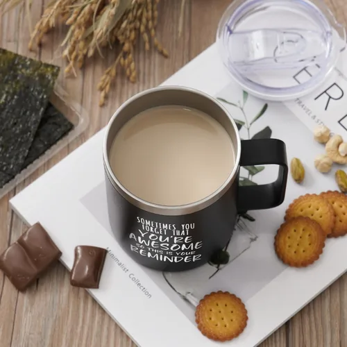 Miniatura 6 de NOWWISH Regalos Inspiradores para Hombres y Mujeres, Taza de Café "Sometimes You Forget You're Awesome", Regalos de Agradecimiento, Regalos Negro