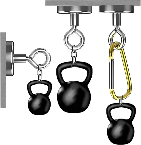 Miniatura 3 de KQWOMA Ganchos magnéticos para ojos, 12 ganchos magnéticos de neodimio fuertes para colgar, luces, herramientas, cocina, lugar de trabajo, oficina