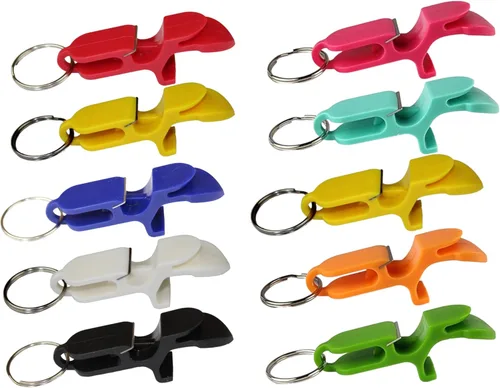 Miniatura 6 de Llavero abridor de botellas de cerveza con escopeta de cerveza, paquete de 2, color negro, herramienta de disparo de cerveza, ideal para fiestas