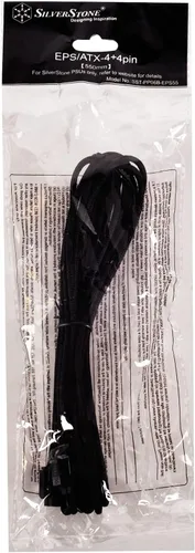 Miniatura 4 de SilverStone PP06B-EPS55 - Cable de fuente de alimentación de manga negra para un adaptador EPS/ATX de 12 V de 8 pines de 21.654 in de largo
