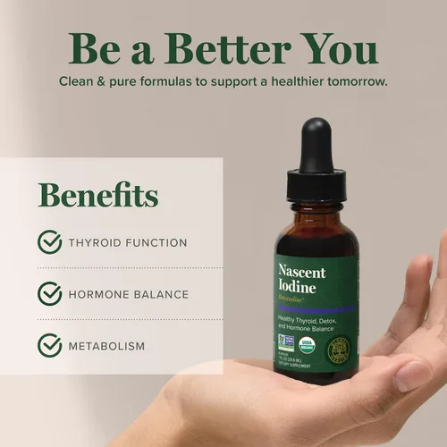 Miniatura 4 de Suplemento Global HealinD detoxadine Nascent Iodine, 1 onza líquida.