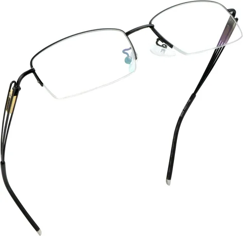 Miniatura 18 de LifeArt Lentes de lectura sin montura de aleación, lentes de bloqueo de luz azul, antifatiga ocular, anteojos para juegos de computadora, gafas