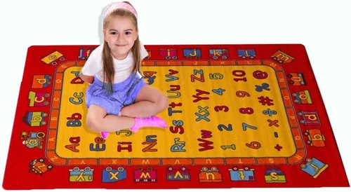 Miniatura 4 de Abc Shapes tapete para niño con diseño de letras para aprendizaje del alfabeto, Nylon