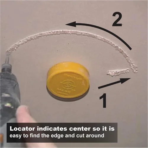Miniatura 3 de Calculated Industries 8110 Herramienta localizadora para sistema de iluminación empotrado Localizador magnético del recorte de la caja eléctrica