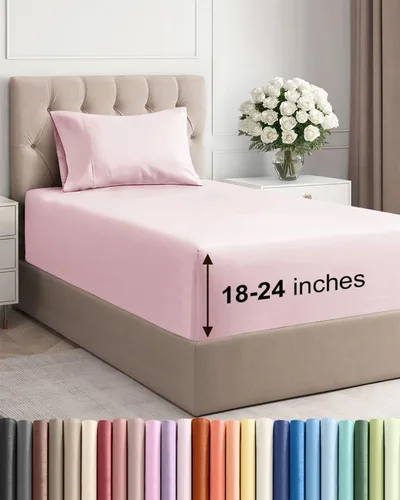 Miniatura 41 de Sábanas King divididas con bolsillos extra profundos, sábanas transpirables y refrescantes de 5 piezas, sábanas de lujo para hotel, suaves, sin 22