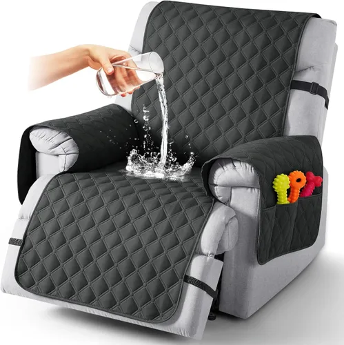 Miniatura 37 de TAOCOCO Fundas reclinables 100% impermeables, con correas para las piernas, funda de sofá reclinable reversible para silla reclinable, protector