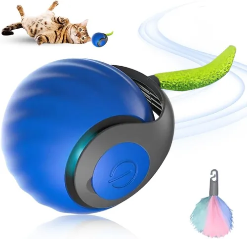Upgrade Speedy - Juguete para gatos con cola 3.0, juguete interactivo para gatos de interior, juguete interactivo para gatos de interior, recargable