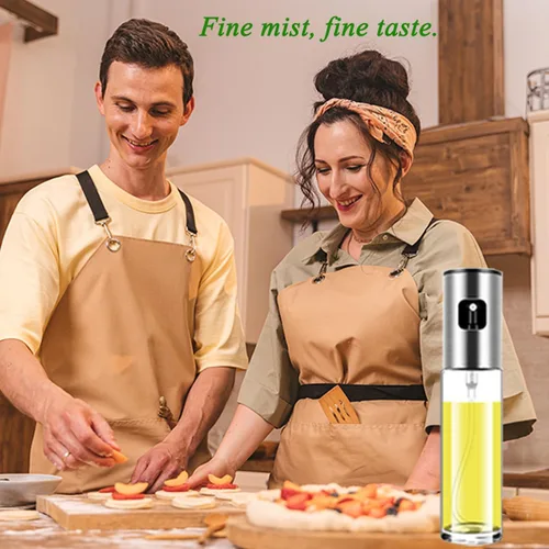 Miniatura 2 de Pulverizador de aceite de oliva para cocinar, rociador para freidora de aire, vinagre de canola, aceite vegetal, mini botella portátil, utensilios