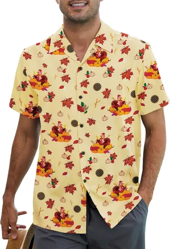 Miniatura 89 de Camisa hawaiana para hombre, con estampado floral, cómoda, con botones, casual, manga corta, ropa de playa para hombre