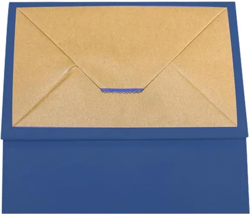 Miniatura 5 de bagmad Paquete de 50 Bolsas de Papel de Regalo Pequeñas Azules de 5.25 x 3.25 x 8 pulgadas con Asas a Granel, Bolsas Kraft, Bolsas de Manualidades