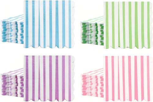 Miniatura 8 de Servilletas desechables de 2 capas de color rosa claro, servilletas de cóctel festoneadas, servilletas de bebidas, servilletas de postre