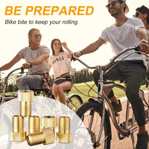 Miniatura 5 de HZJD Brass Presta Valve Adapter, Convert Presta to Schrader Adaptor for Bike, Inflate Tire Using Standard Pump or Air Compressor, Tire Valve