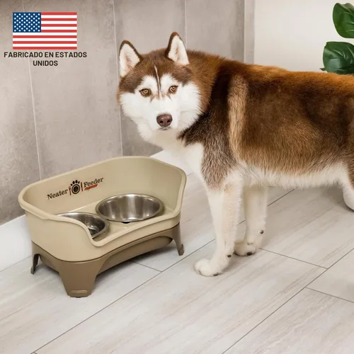 Miniatura 2 de Neater Feeder Express - Cuencos para perros medianos o grandes, color capuchino, paquete que incluye cuenco de alimentación lenta Capuccino