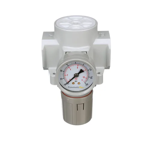 Miniatura 6 de PneumaticPlus SAR600-N10BG Regulador de presión de aire comprimido 1" NPT - Soporte, manómetro.