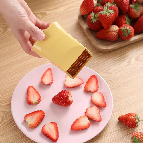 Miniatura 4 de Generic 3 piezas de cortador de tazas – Nueva taza de acero inoxidable para cortar frutas y verduras, multiusos, fresa, plátano, ensalada fresca