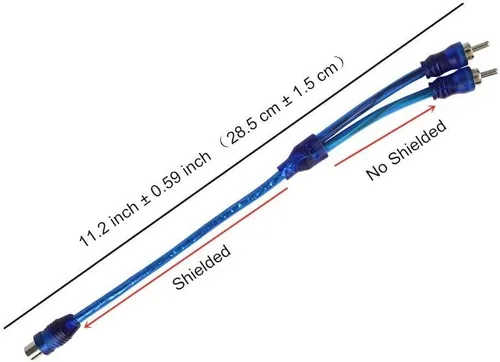 Miniatura 2 de Juego de 4 adaptadores de cable de audio divisor RCA Y 1 hembra a 2 conectores macho