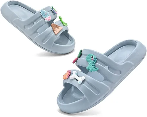 Miniatura 4 de Sandalias deslizantes para niñas y niños pequeños, antideslizantes, bonitos, ligeros, zapatos de agua de verano, para la ducha, al aire libre