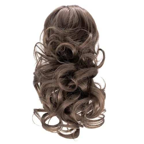 Miniatura 13 de onedor 12" rizado sintético Clip en Pinza para Extensión de Pelo Sintético Coleta Hairpiece 115 g con un Mandíbula/Pinza