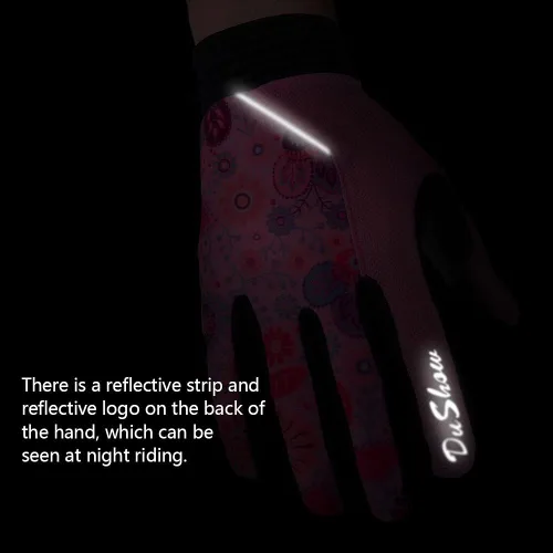Miniatura 3 de DuShow Guantes de ciclismo para mujer, guantes de ciclismo de montaña para mujer, guantes acolchados de gel para pantalla táctil, guantes