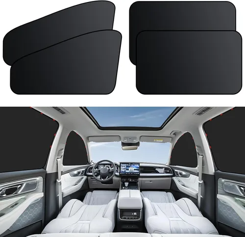 Miniatura 9 de ZATOOTO Persianas para ventana de automóvil, paquete de 4 fundas para ventana de automóvil con bloqueo UV de alta calidad, cortinas de ventana