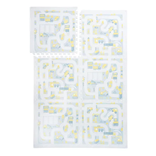 PopsyKosy Tapete de juego de piso para bebé de alta calidad, extra grueso y acolchado, tapete de espuma de 1 pulgada, no tóxico, sin olor, 6 Pastel